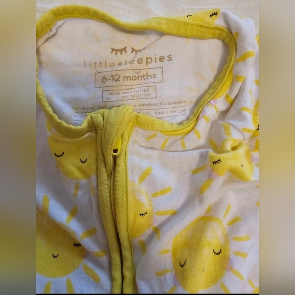 Little Sleepies Sunshine Yellow Kids One Piece Pijama - Picture 6 of 6